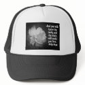 SCRIPTURE John 8:32 Black / White Flowers hats by scriptures SCRIPTURE John 8:32 Black / White Flowers hats