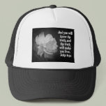 SCRIPTURE John 8:32  Black / White Flowers Hats