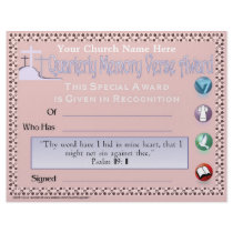 Scripture Memory Award Custom Letterhead