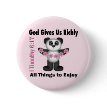 Scripture Panda Bear buttons