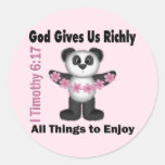 Scripture Panda Bear Sticker
