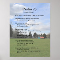 Scripture Template,  Psalm 23 Poster
