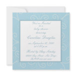 Scroll Baby Shower Invitation (blue)