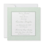 Scroll Baby Shower Invitation (green)