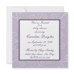 Scroll Baby Shower Invitation (lavender)