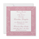 Scroll Baby Shower Invitation (rose)