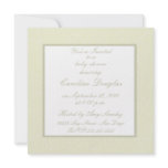 Scroll Baby Shower Invitation (sage)