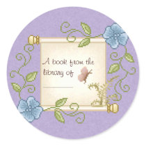 Scroll Bookplate stickers by Hafapea Scroll Bookplate stickers