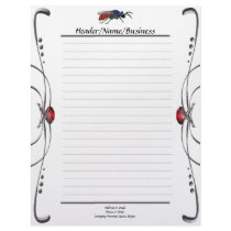 Scroll Cuckoo Wasp Lined Letterhead Template