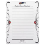 Scroll Cuckoo Wasp Lined Letterhead Template