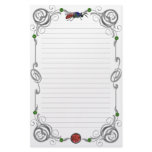 Scroll Cuckoo Wasp Lined stationery