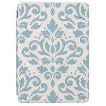 Scroll Damask Large Pattern Blue on Cream iPad Air Cover at  Zazzle