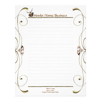 Scroll Leaf Letterhead, Custom Scroll Leaf Letterhead Templates