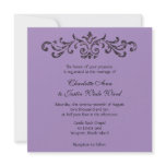 scroll design wedding invite