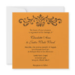 scroll design wedding personalized invitation