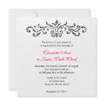 scroll design wedding custom announcements