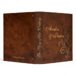 Scroll Leaf Faux Leather Story of Our Wedding Binder