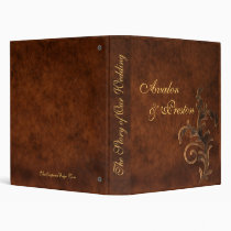 Scroll Leaf Faux Leather Story of Our Wedding Binder