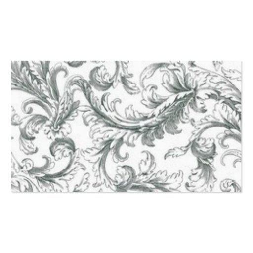 SCROLL PATTERN CALLING CARD BUSINESS CARD (back side)