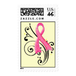 Scroll/Pink Ribbon Postage