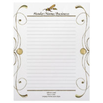 Scroll Potter Wasp Lined Letterhead