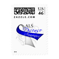 Scroll Ribbon - ALS Disease Awareness Stamp
