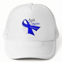 Scroll Ribbon - Anal Cancer Survivor Trucker Hats
