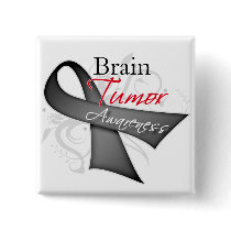 Scroll Ribbon - Brain Tumor Awareness Button