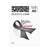 Scroll Ribbon - Brain Tumor Awareness Stamps
