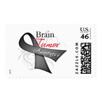 Scroll Ribbon - Brain Tumor Awareness Stamp