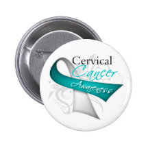 Scroll Ribbon Cervical Cancer Awareness Pin