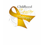 Scroll Ribbon Childhood Cancer Awareness t-shirts