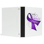 Scroll Ribbon - Cystic Fibrosis Awareness 3 Ring Binders