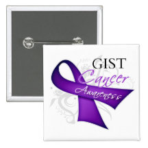 Scroll Ribbon GIST Cancer Awareness Pins