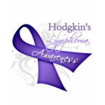 Scroll Ribbon Hodgkin's Lymphoma Awareness T Shirt