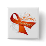 Scroll Ribbon Leukemia Awareness Button