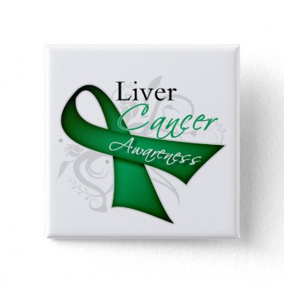 Scroll Ribbon Liver Cancer Awareness Buttons