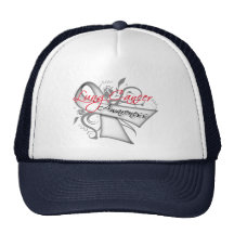 Scroll Ribbon Lung Cancer Awareness Trucker Hat