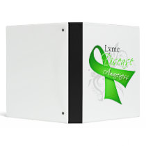 Scroll Ribbon - Lyme Disease Awareness Vinyl Binder