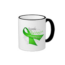 Scroll Ribbon - Lyme Disease Awareness Coffee Mugs