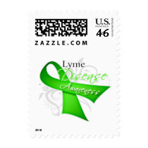 Scroll Ribbon - Lyme Disease Awareness Stamp