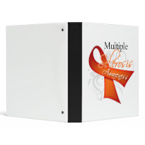 Scroll Ribbon - Multiple Sclerosis Awareness Vinyl Binder