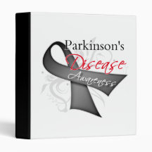Scroll Ribbon - Parkinson's Disease Awareness Vinyl Binders