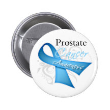 Scroll Ribbon Prostate Cancer Awareness Button