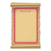 Scroll Stationary Customized Stationery