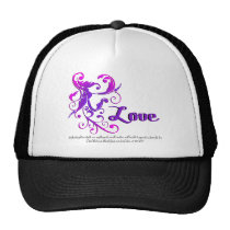 scrollart leaves love purple no box hats
