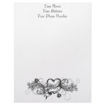 Scrolling Heart Stationery letterhead by DawnyBelle Scrolling Heart Stationery letterhead
