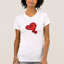 SCROLLING HEART tee t-shirts by ineedapeergroup SCROLLING HEART tee t-shirts