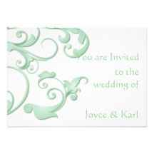 Scrolling Swirls Personalized Invite