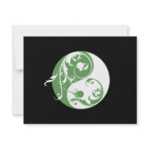Scrolling Yin & Yang (green) Custom Announcements